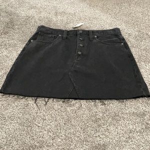 Rigid denim skirt